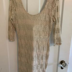 Papaya brand champagne dress